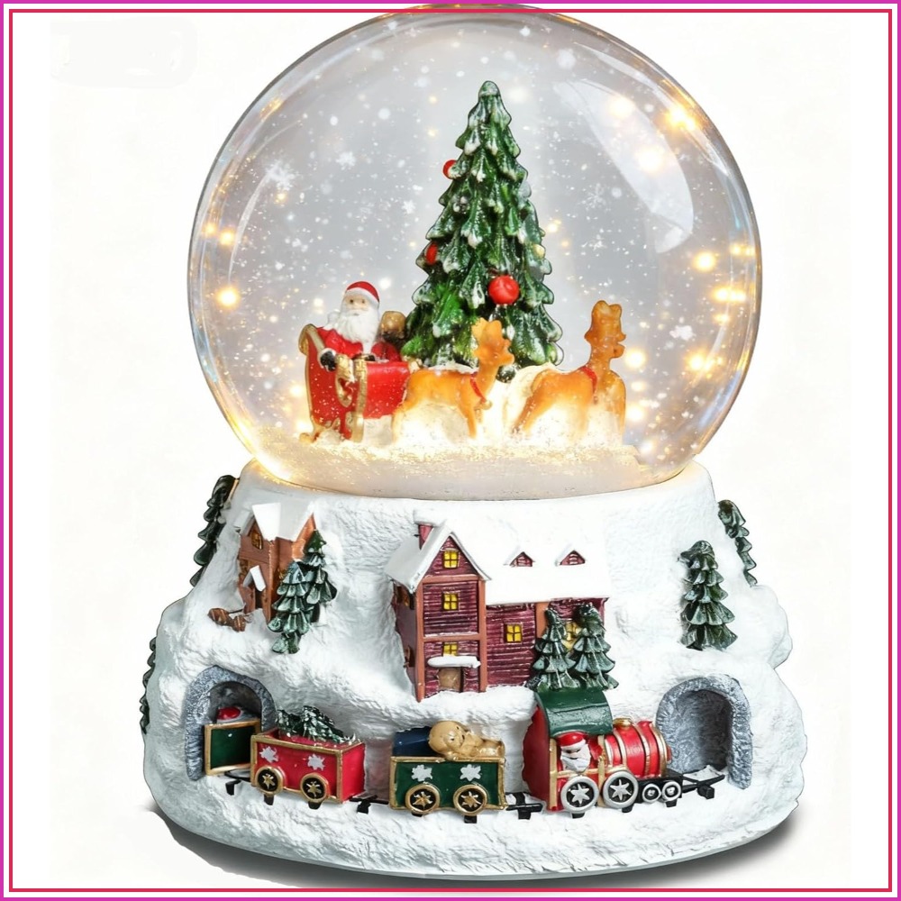 Snow Globe Musical - 5.9-Inch Musical Snow Globe with LED
