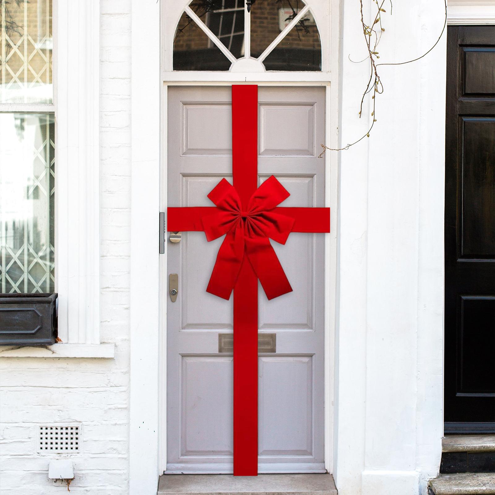 Ribbon Bow Gift - Door Hanging Bow Backdrop Versatile, Christmas