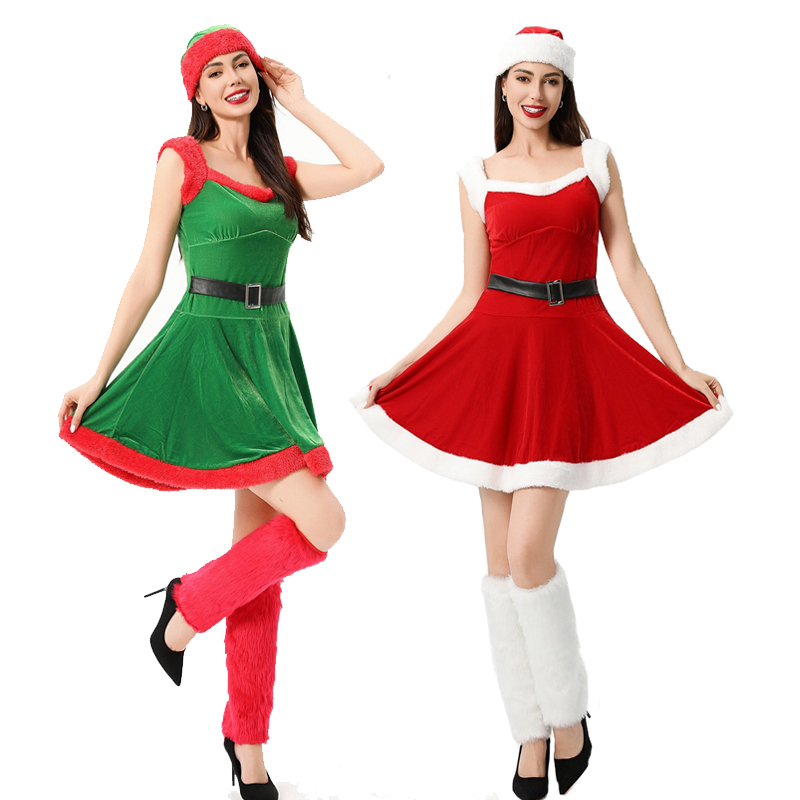 Elf Costume Christmas - NEW Carnival Santa Claus For Lady