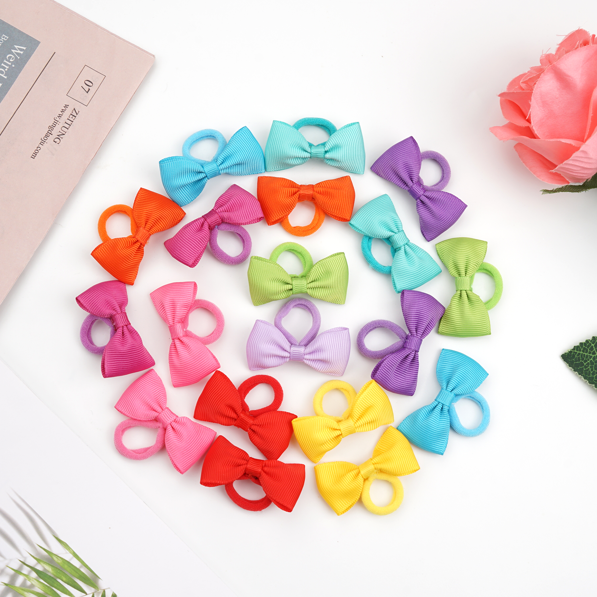 40/60/80 Baby Girls Hair Ties  - Ribbon Bow Gift ulasan dan harga