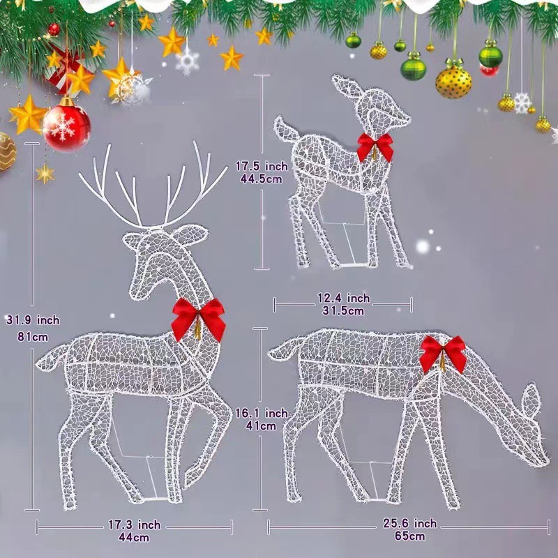 2D Lighted Reindeer Christmas  - Christmas Lights Outdoor ulasan dan harga