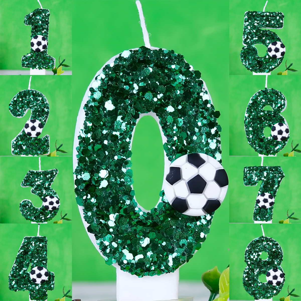 Boy Series 3D Green Football B - Holiday Candle Set ulasan dan harga