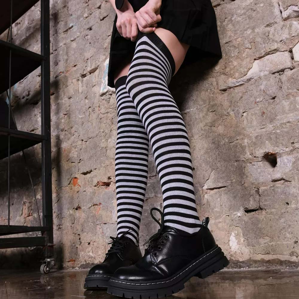 Autumn Stripes Over Knee Thigh - Christmas Stocking Hanging ulasan dan harga