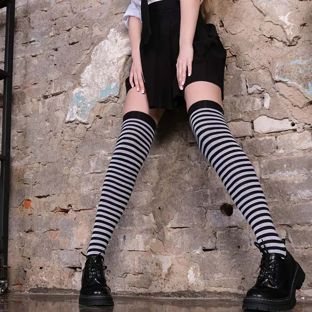 Autumn Stripes Over Knee Thigh - Christmas Stocking Hanging ulasan dan harga