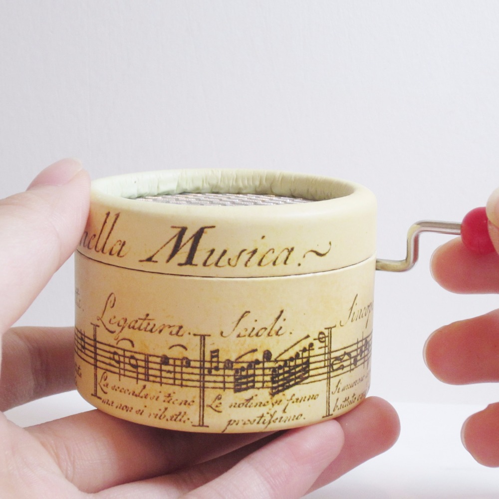 Paper Music Box, Hand Crank, B - Snow Globe Musical ulasan dan harga