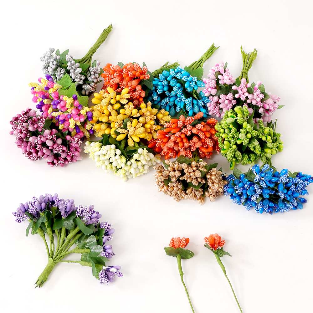 12Pcs/Lot Artificial Flower Be - Christmas Wreath Fake ulasan dan harga