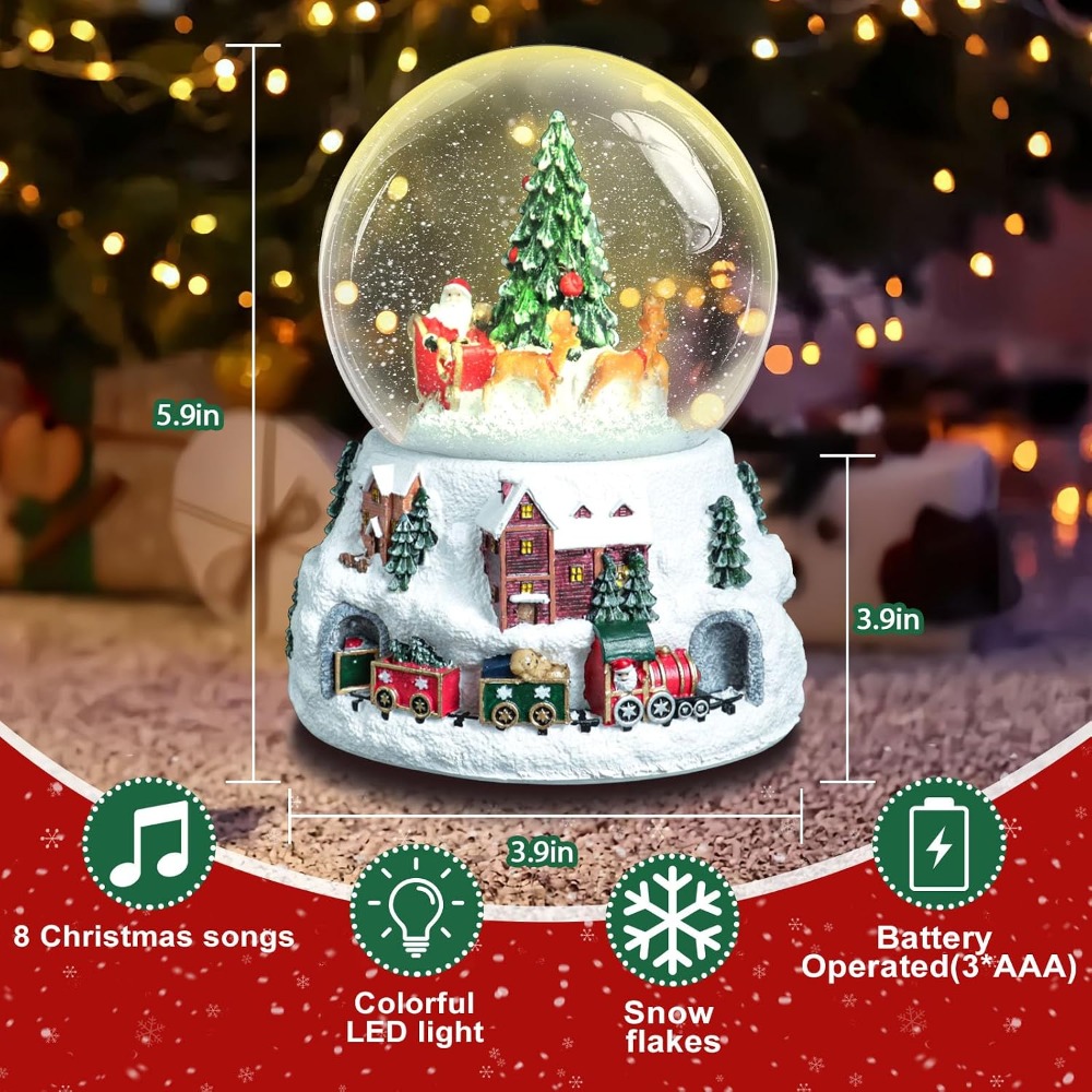 5.9-Inch Musical Snow Globe wi - Snow Globe Musical ulasan dan harga