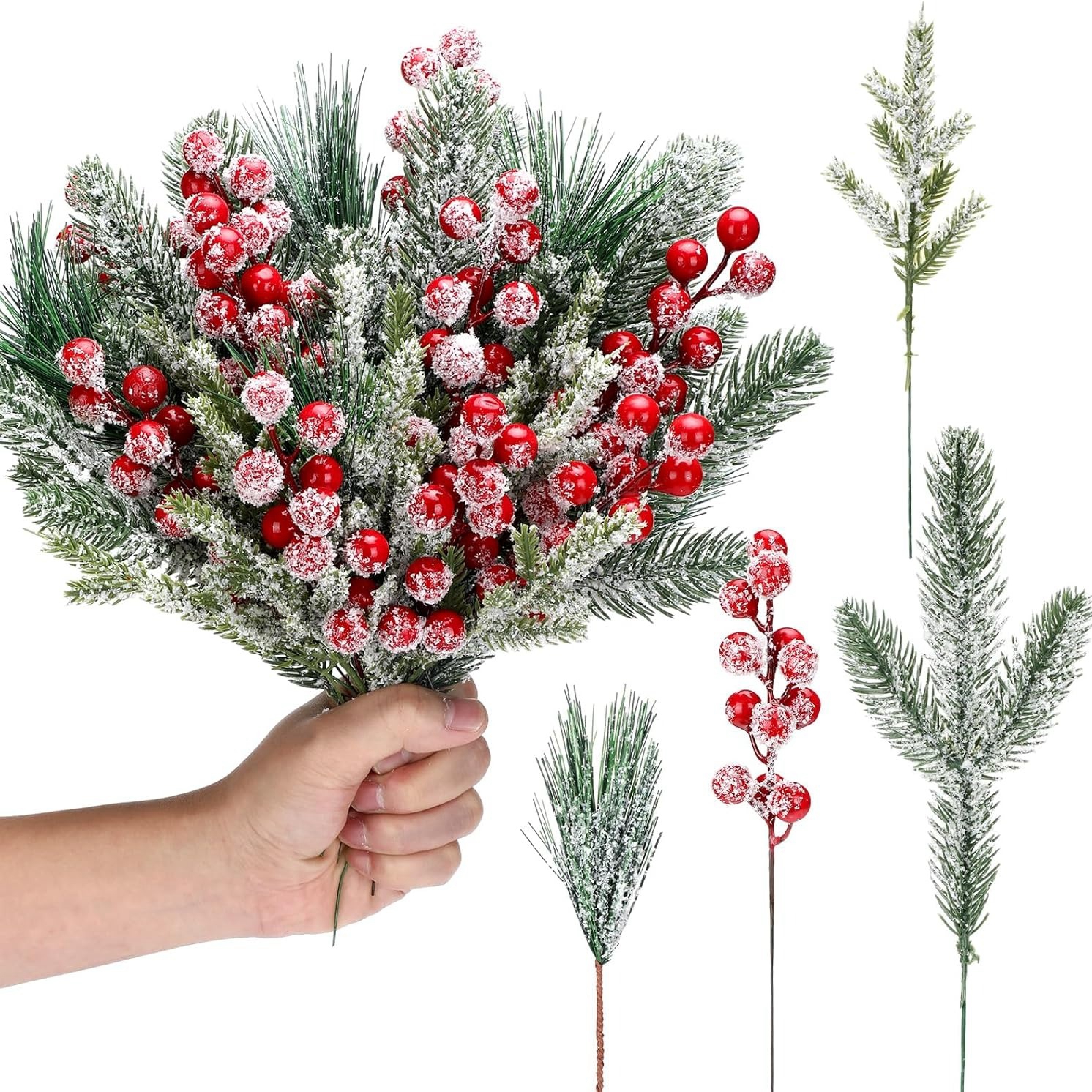 Artificial Snow White Pine Bra - Christmas Wreath Fake ulasan dan harga