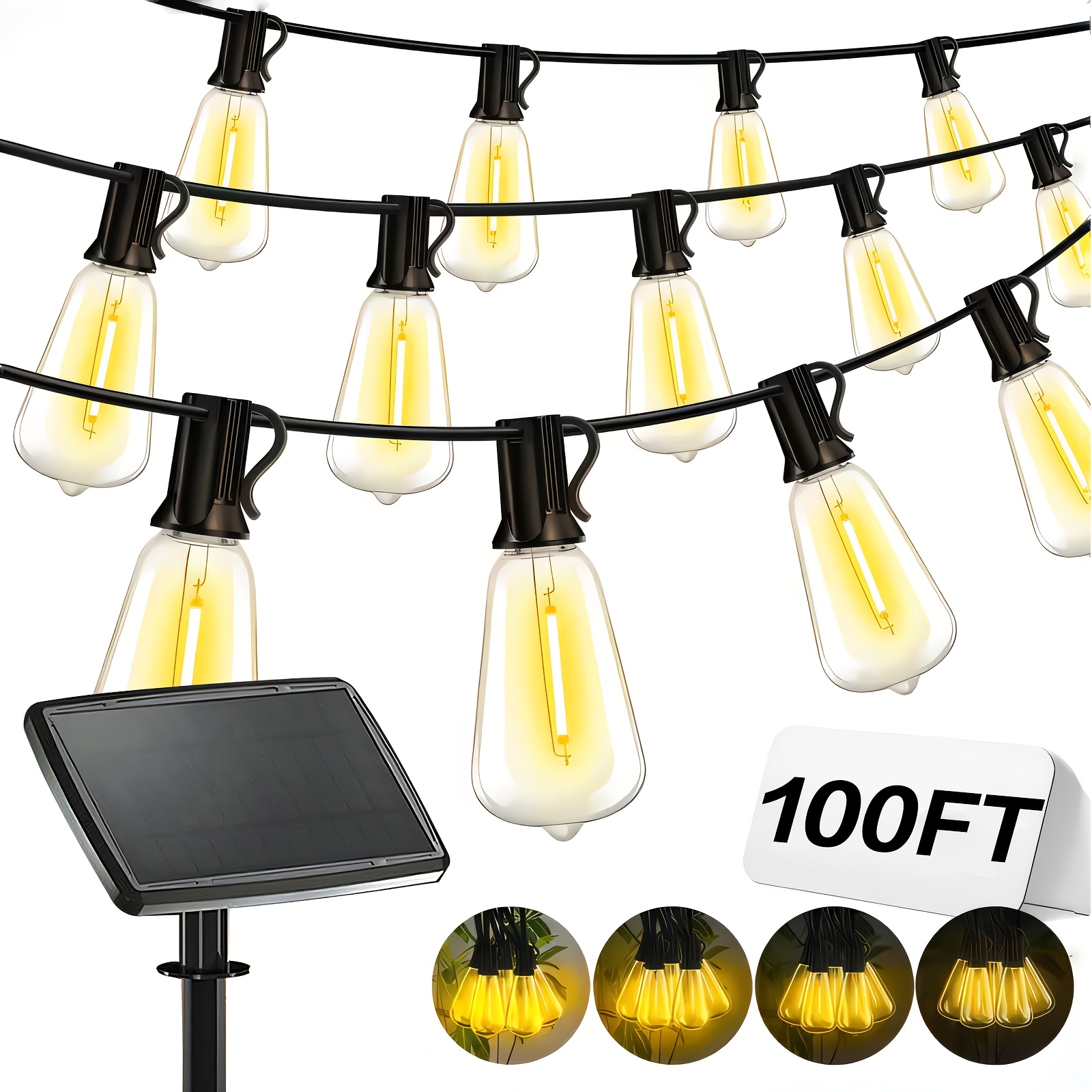 Solar Lights Outdoor, 100ft Pa - Christmas Lights Outdoor ulasan dan harga