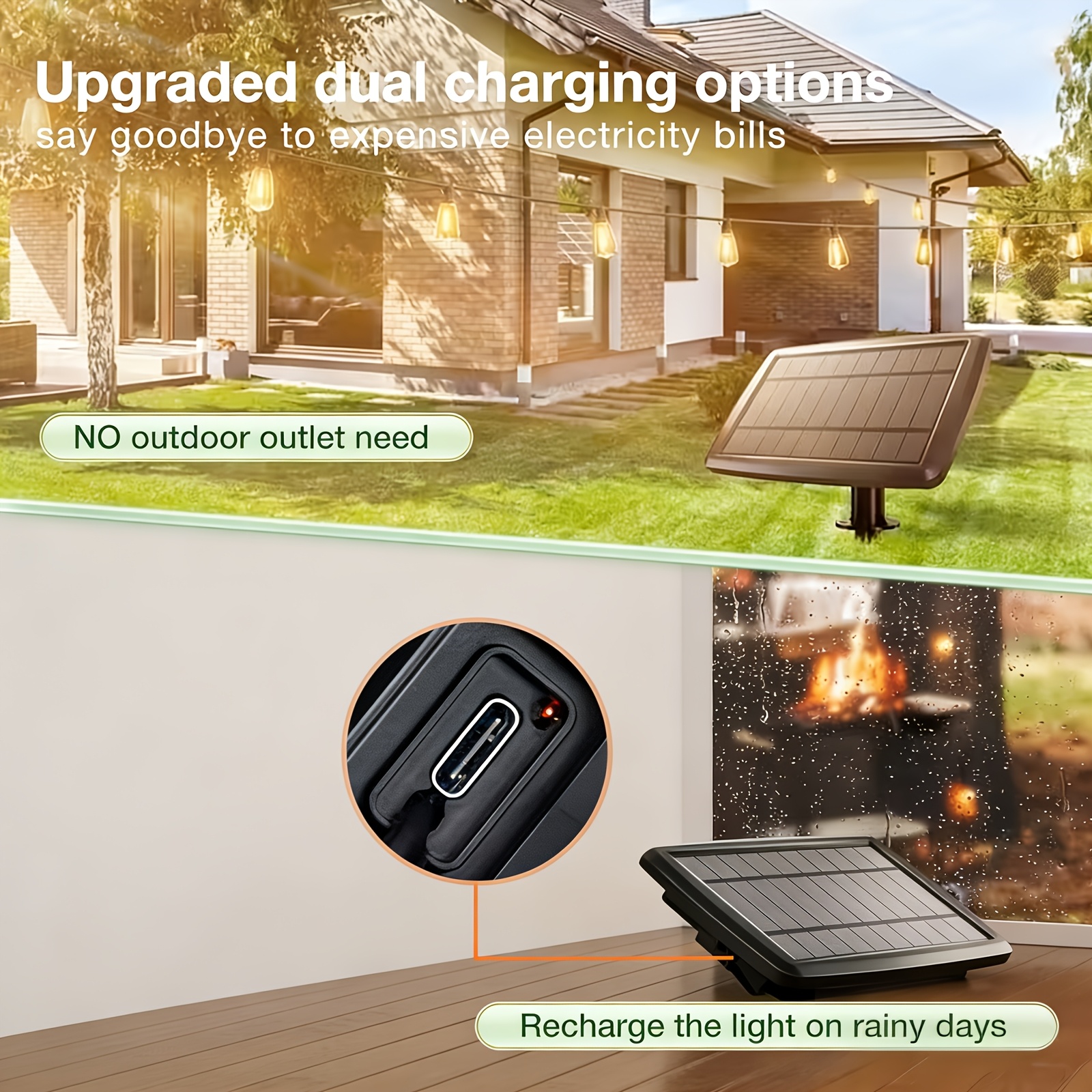 Solar Lights Outdoor, 100ft Pa - Christmas Lights Outdoor ulasan dan harga