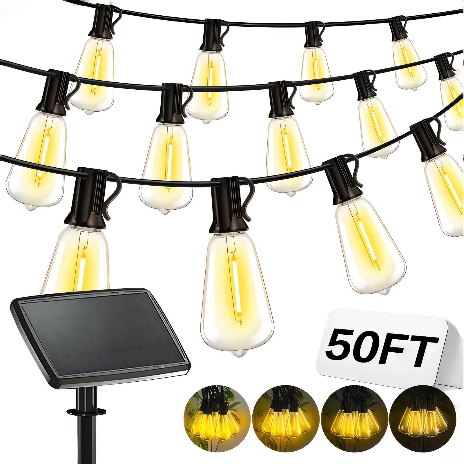 Solar Lights Outdoor, 100ft Pa - Christmas Lights Outdoor ulasan dan harga