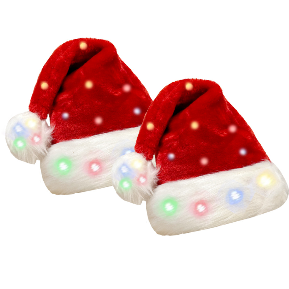 Christmas hat LED light plush  - Santa Hat Plush ulasan dan harga